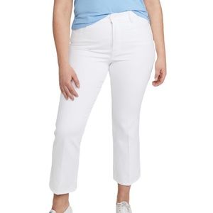 Good American Good‎ Curve White Jeans Plus Size Comfort Stretch with distressing